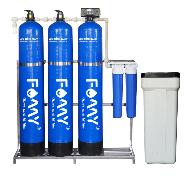 Bộ Lọc Tổng Famy - Model LT031A - Bán Tự Động Sục Rửa Vật Liệu Lọc - Phù Hợp Với Nước Máy
