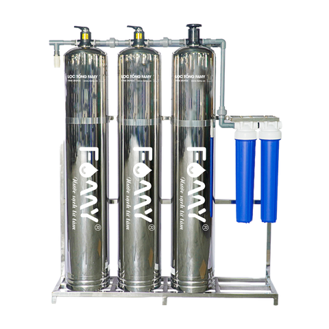 Bộ Lọc Tổng Famy - Model LT03CI - Dùng Cột Lọc Inox - Phù Hợp Với Nước Máy