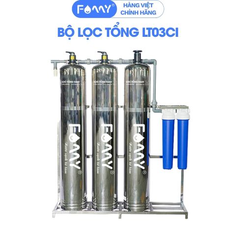 Bộ Lọc Tổng Famy - Model LT03CI - Dùng Cột Lọc Inox - Phù Hợp Với Nước Máy