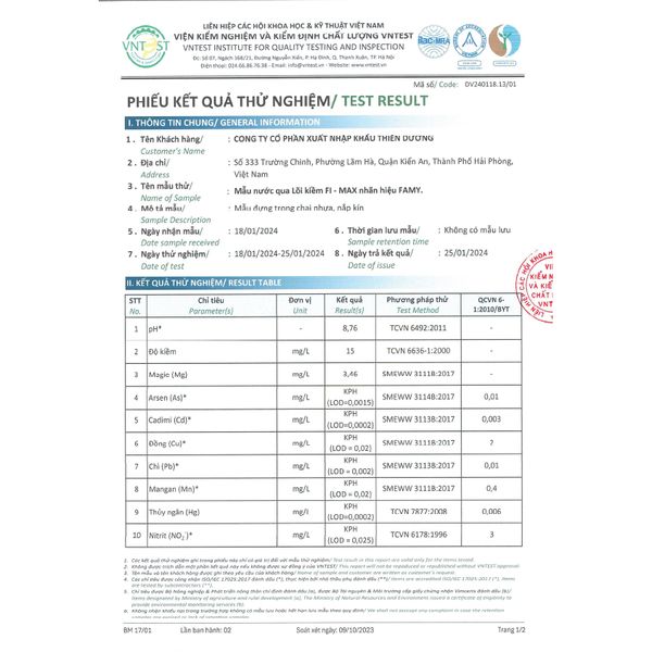 Lõi Lọc Tạo Kiềm Hydrogen Famy FI-MAX 3 IN 1 Chính Hãng - Lắp Cho Các Loại Máy Lọc Nước R.O