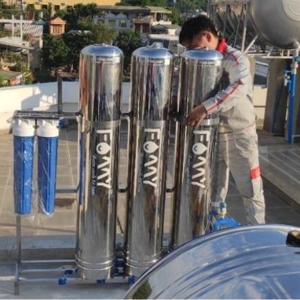 Bộ Lọc Tổng Famy - Model LT03CI - Dùng Cột Lọc Inox - Phù Hợp Với Nước Máy