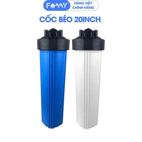 Cốc Lọc Nước Béo 20 inch Xanh - Trắng - Chính Hãng - Sử Dụng Cho Lọc Nước Sinh Hoạt