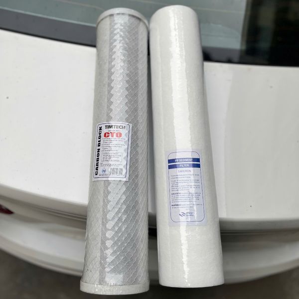 Combo 2 Lõi Lọc Nước Béo - Lõi 20Inch PP - Lõi CTO Than - Dùng Cho Bộ Lọc Tổng, Lọc Nước Đầu Nguồn