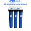 Bộ 3 Cốc Lọc Nước Famy BC0320 - Chính Hãng - 3 Cấp Lọc 20Inch - Lắp Gầm Bếp, Nhà Vệ Sinh