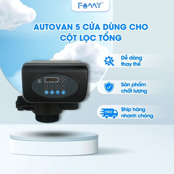 Auto Van - Van Tự Động 5 Cửa - Chính Hãng - Dùng Cho Bộ Lọc Tổng - Bộ Lọc Nước Đầu Nguồn
