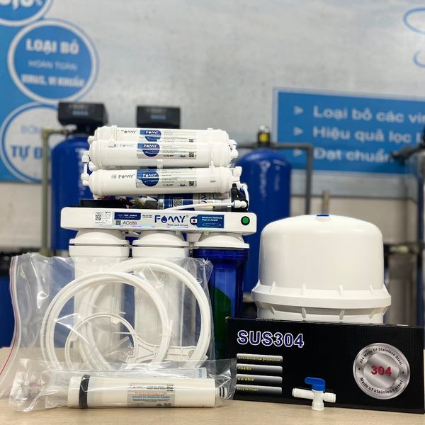 Máy Lọc Nước RO Lắp Đặt Gầm Bếp 10 Cấp Lọc Famy AO68 - Chính Hãng
