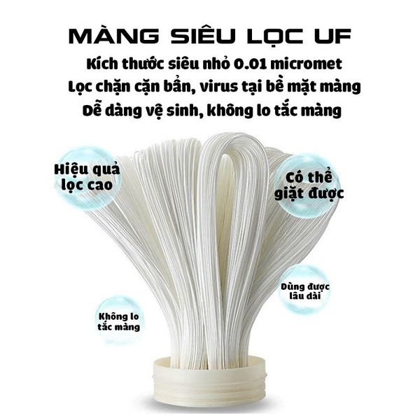 Bộ Lọc Nước Sinh Hoạt Chung Cư FAMY UF02 3 Cấp Lọc Chính Hãng - Dùng Màng Siêu Lọc UF Sợi PVDF
