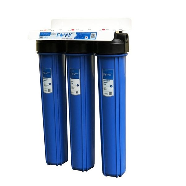 Bộ 3 Cốc Lọc Nước Famy BC0320 - Chính Hãng - 3 Cấp Lọc 20Inch - Lắp Gầm Bếp, Nhà Vệ Sinh