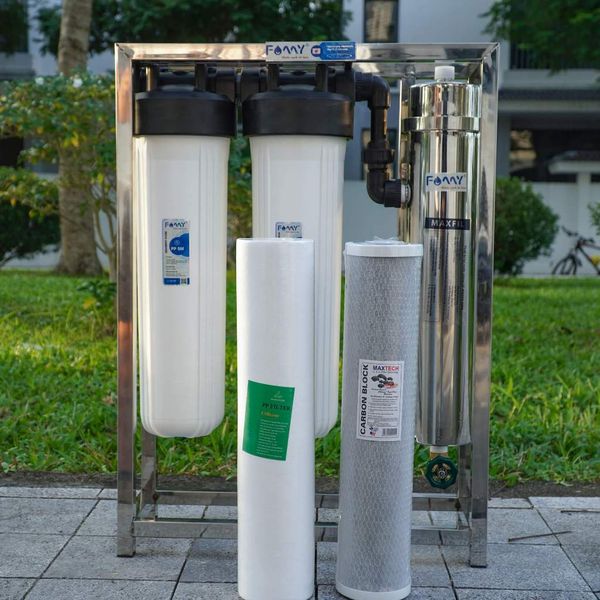 Bộ Lọc Nước Sinh Hoạt Chung Cư FAMY UF02 3 Cấp Lọc Chính Hãng - Dùng Màng Siêu Lọc UF Sợi PVDF