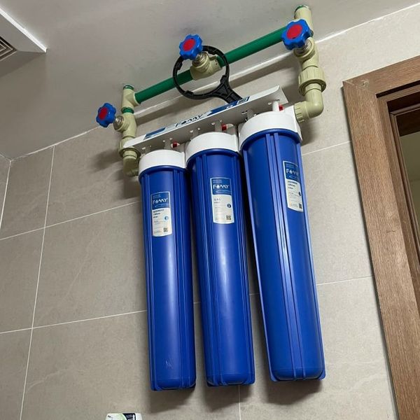 Bộ 3 Cốc Lọc Nước Famy BC0320 - Chính Hãng - 3 Cấp Lọc 20Inch - Lắp Gầm Bếp, Nhà Vệ Sinh