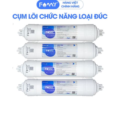 Combo 4 Lõi Lọc Chức Năng Famy (6 Đến 9) Loại Đúc - Nguyên Liệu Từ Hàn Quốc - Dùng Cho Máy Lọc Nước
