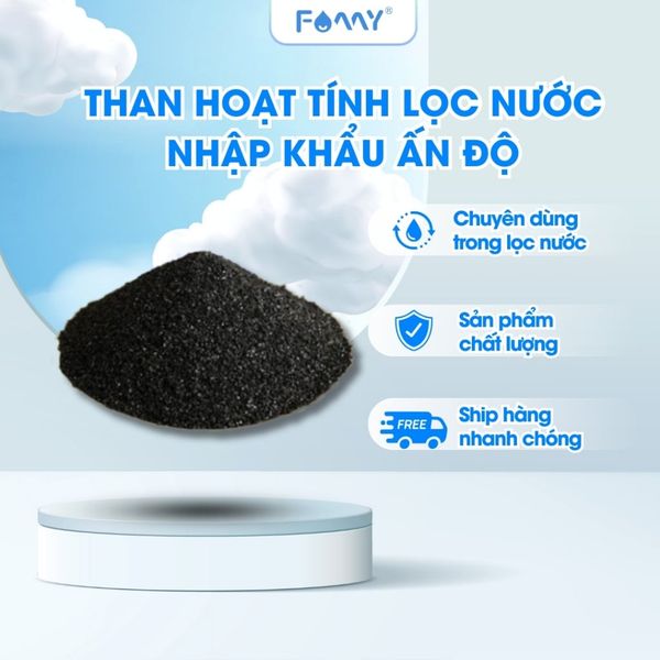 Than Hoạt Tính Famy - Nhập Khẩu Ấn Độ - Vật Liệu Lọc Nước Túi 3kg - 5kg - 10kg