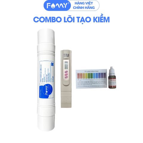 COMBO Lõi Lọc Nước Tạo Kiềm - Bút Đo TDS - Lọ Dung Dịch Test pH - Dùng Cho Máy Lọc Nước R.O