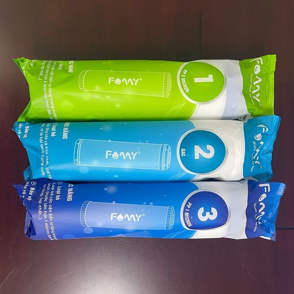 Combo 3 Lõi Lọc Nước Lọc Thô Số Famy 1-2-3 PKF - Chính Hãng - Dùng Cho Các Loại Máy Lọc Nước