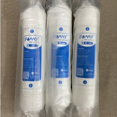 Bộ Lõi Lọc Nước Số 1-2-3 Famy Lõi Đúc Dùng Cho Máy Lọc Nước RO Ion Kiềm - Dây 10mm