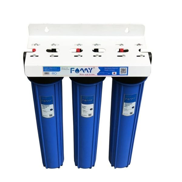 Bộ 3 Cốc Lọc Nước Famy BC0320 - Chính Hãng - 3 Cấp Lọc 20Inch - Lắp Gầm Bếp, Nhà Vệ Sinh