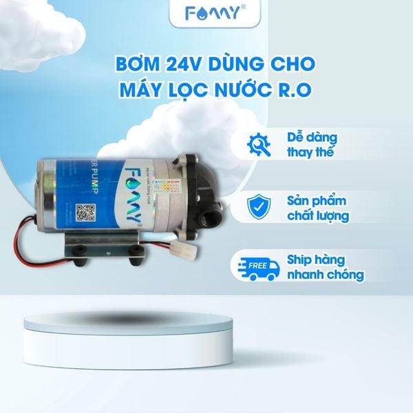 Bơm Máy Lọc Nước 24V Famy PKBOM24 - Chính Hãng - Hút Sâu Đẩy Khoẻ