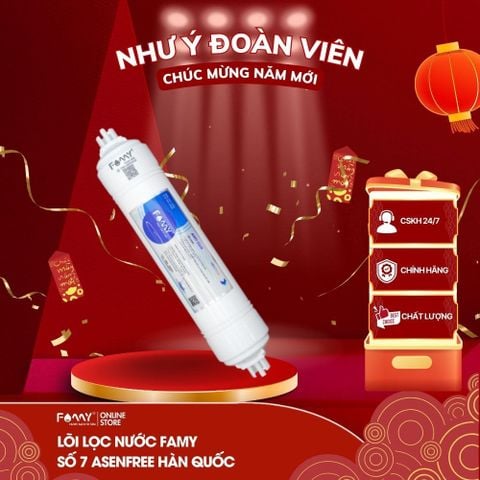 Lõi Lọc Nước Famy 7 AsenFree Hàn Quốc - Nguyên Liệu Từ Hàn Quốc - Dùng Cho Máy Lọc Nước