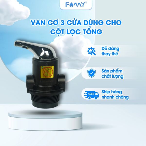 Van Cơ Lọc Tổng 3 Cửa Zen 27 - Chính Hãng - Dùng Cho Bộ Lọc Nước Đầu Nguồn