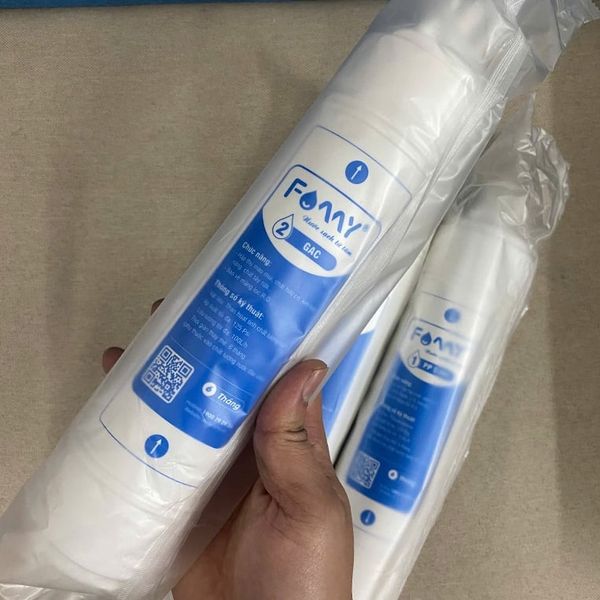 Bộ Lõi Lọc Nước Số 1-2-3 Famy Lõi Đúc Dùng Cho Máy Lọc Nước RO Ion Kiềm - Dây 10mm