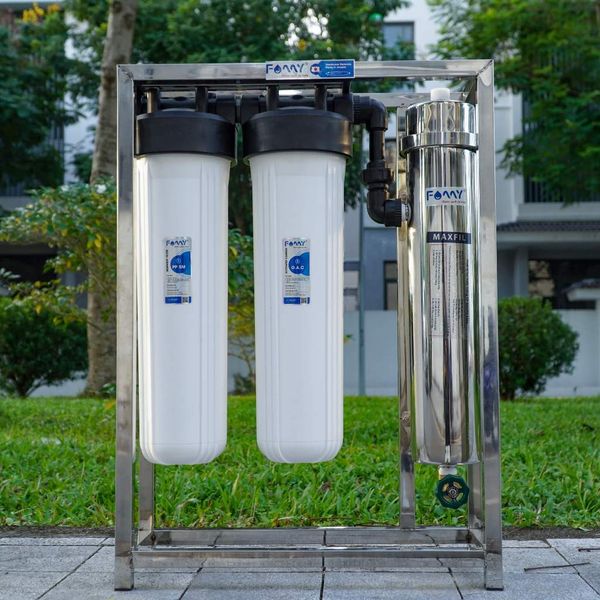Bộ Lọc Nước Sinh Hoạt Chung Cư FAMY UF02 3 Cấp Lọc Chính Hãng - Dùng Màng Siêu Lọc UF Sợi PVDF
