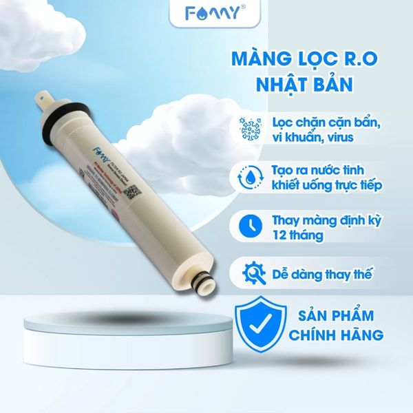 Màng Lọc Nước RO Famy - Chính Hãng - Loại Bỏ 99% Cặn Bẩn, Virus, Vi Khuẩn Lớn Hơn 0.1nm