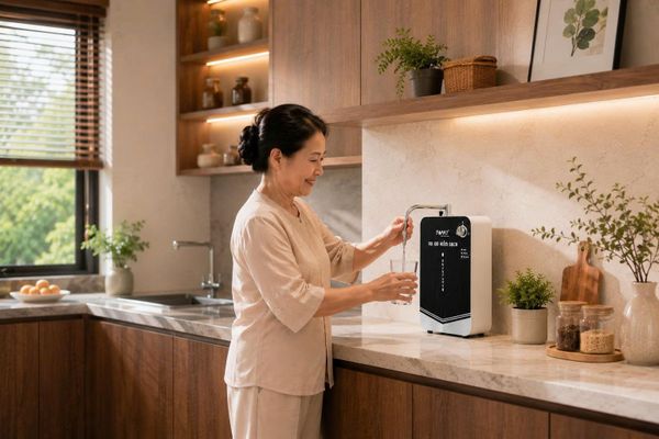 Bộ Tạo Kiềm Để Bàn Treo Tường Famy RIO-05WS - Lắp Đặt Được Cho Các Loại Máy Lọc Nước RO