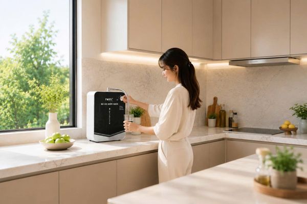 Bộ Tạo Kiềm Để Bàn Treo Tường Famy RIO-05WS - Lắp Đặt Được Cho Các Loại Máy Lọc Nước RO