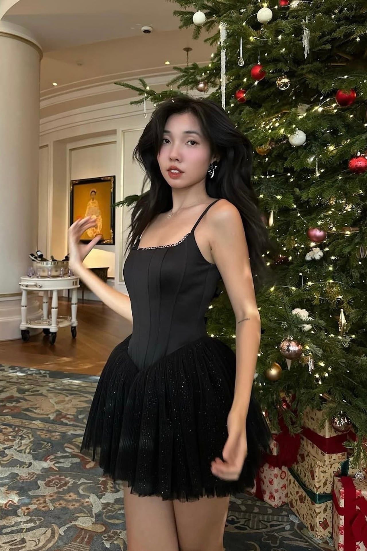  OPHELIA DRESS (BLACK) 