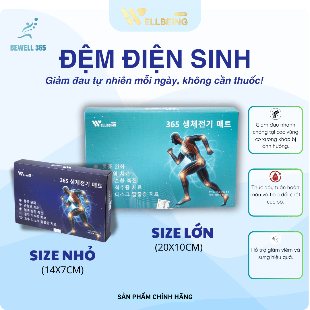 Bewell Đệm Điện Sinh 365 - Tấm Dán Trị Liệu