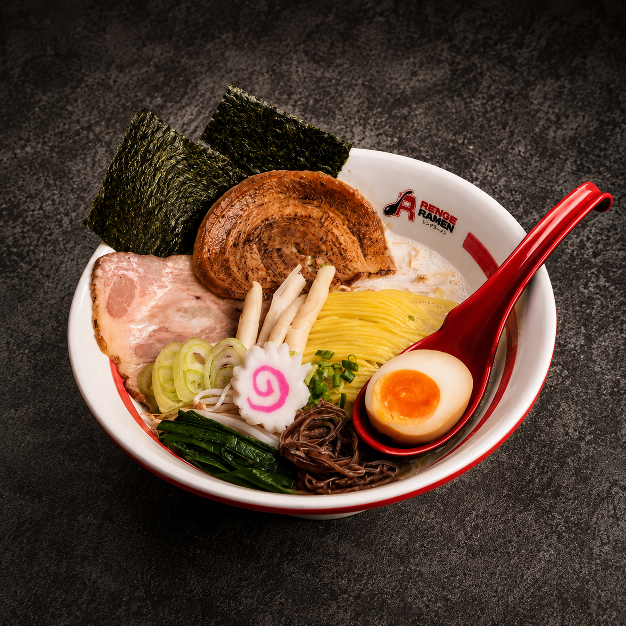  Ramen Renge súp gà truyền thống (Renge Tori Paitan Ramen) 