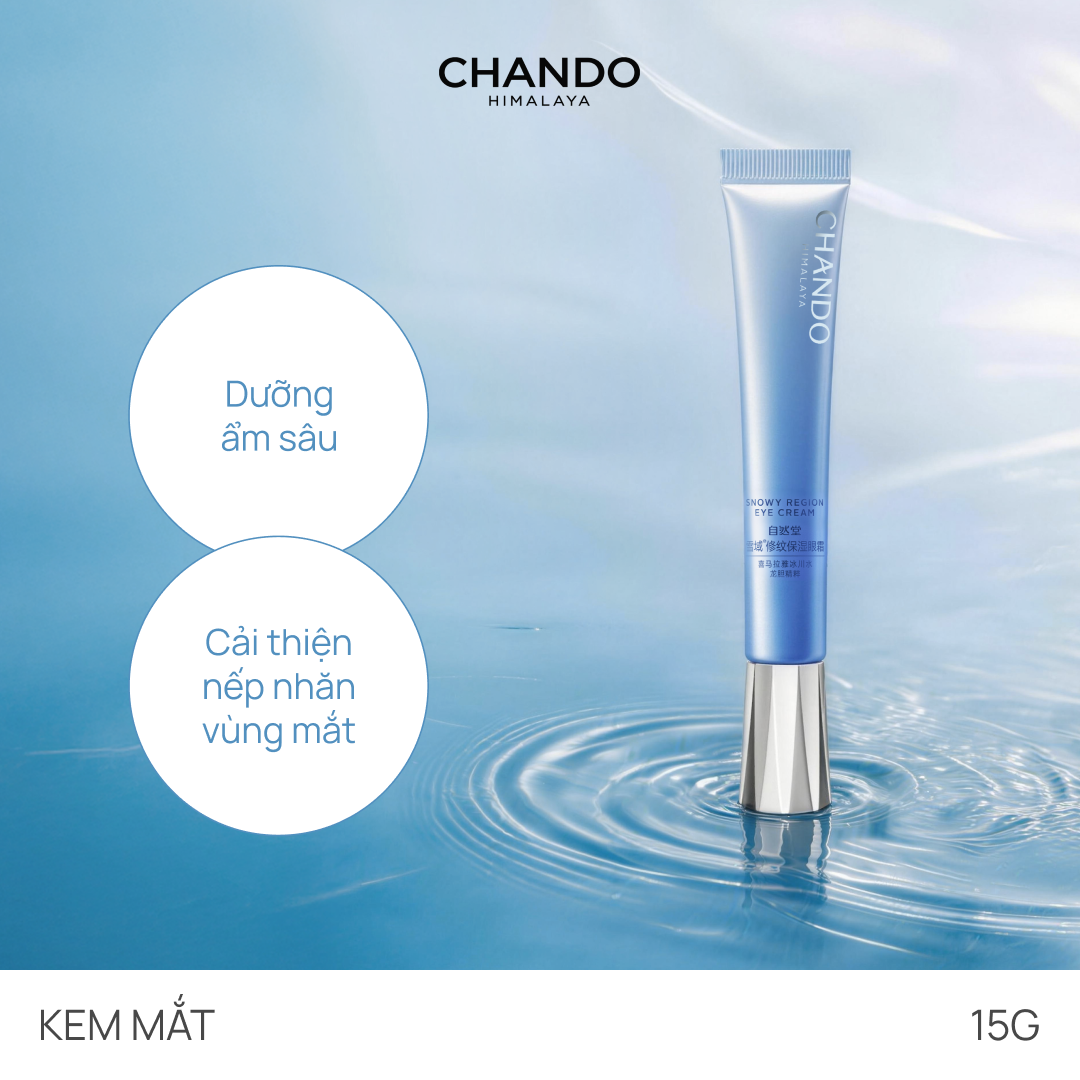 Kem Dưỡng Mắt Hỗ Trợ Cải Thiện Vùng Mắt Thâm Quầng CHANDO Himalaya 15g Chứa Niacinamide Hàng Chính Hãng