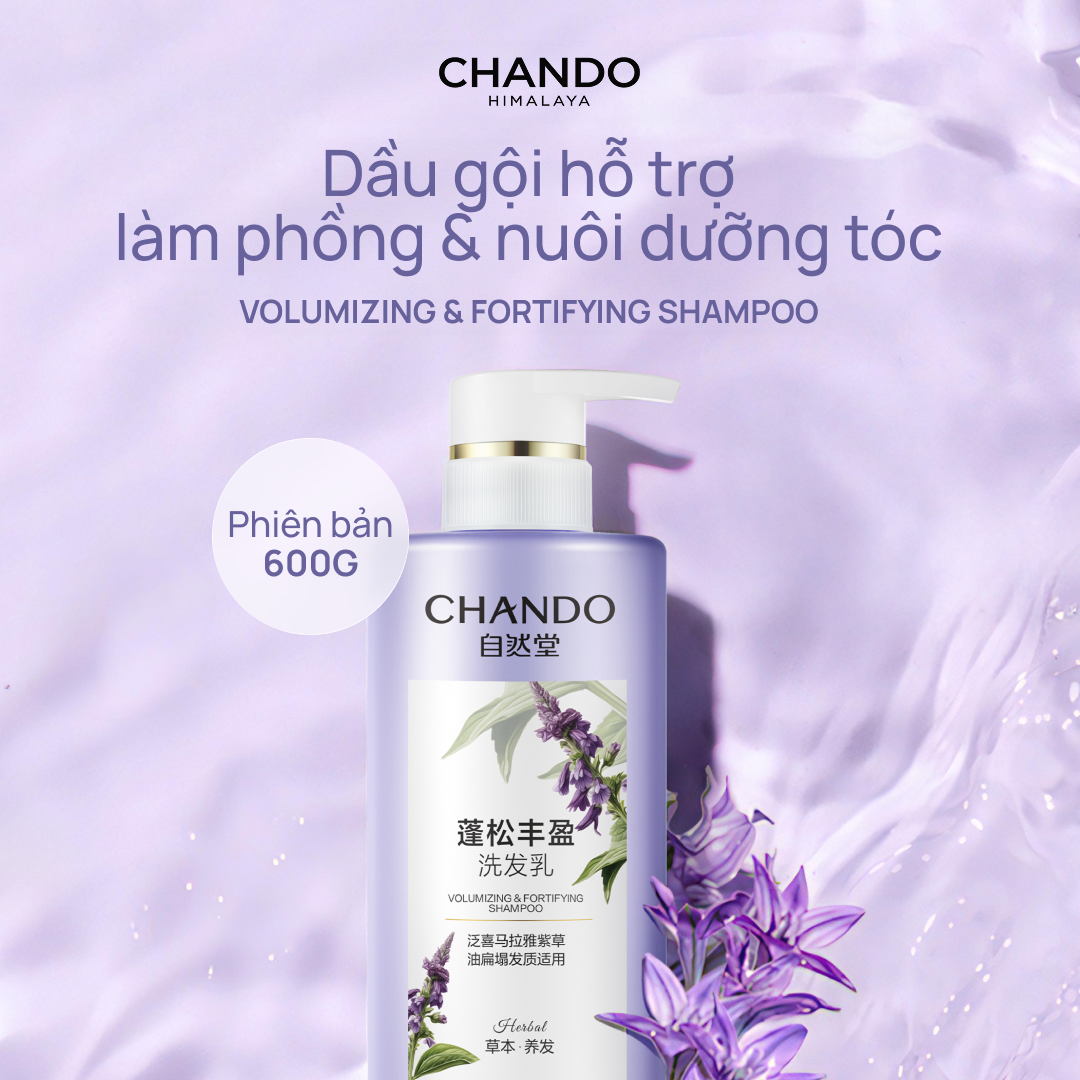 Dầu Gội Phồng Tóc & Nuôi Dưỡng Tóc Chắc Khỏe CHANDO Volumizing & Fortifying Shampoo 600ml
