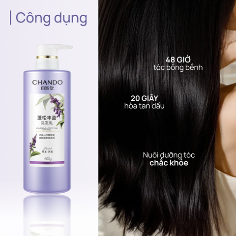 Dầu Gội Phồng Tóc & Nuôi Dưỡng Tóc Chắc Khỏe CHANDO Volumizing & Fortifying Shampoo 600ml