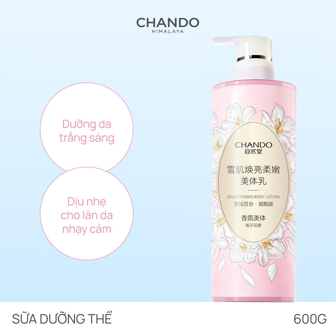 Sữa Dưỡng Thể Hỗ Trợ Dưỡng Trắng 600g CHANDO Himalaya Hàng Chính Hãng