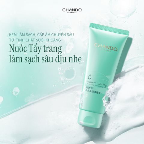 Kem Làm Sạch Cấp Ẩm Tinh Chất Suối Khoáng CHANDO Himalaya 125g Hàng Chính Hãng