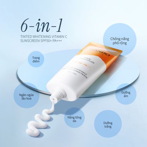 Kem Chống Nắng Hỗ Trợ Dưỡng Trắng Có Màu Vitamin C CHANDO Himalaya SPF50+ PA+++ 50G