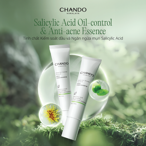 Tinh Chất Hỗ Trợ Kiểm Soát Dầu và Giảm Mụn Salicylic Acid CHANDO Himalaya 40ml Hàng Chính Hãng
