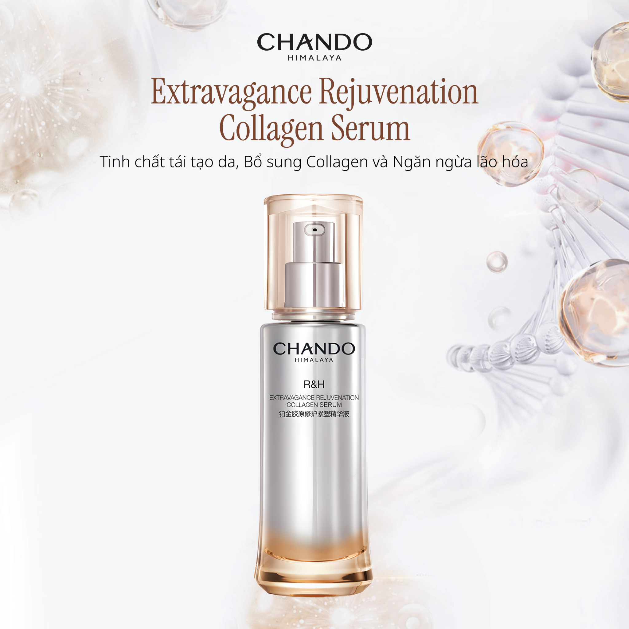 Tinh Chất Hỗ Trợ Tăng Sinh Collagen Và Cải Thiện Da Lão Hóa, Nhạy Cảm 50ml CHANDO Himalaya Chính Hãng