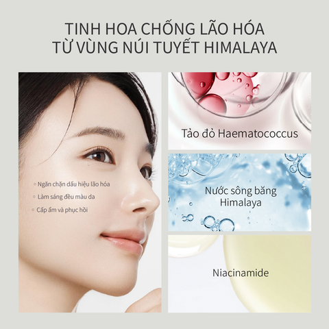 Bộ 4 Sản phẩm Time Frozen  Hỗ Trợ Phục Hồi Da Lão Hoá và Hỗ Trợ Cải Thiện 5 Loại Nếp Nhăn CHANDO Himalaya