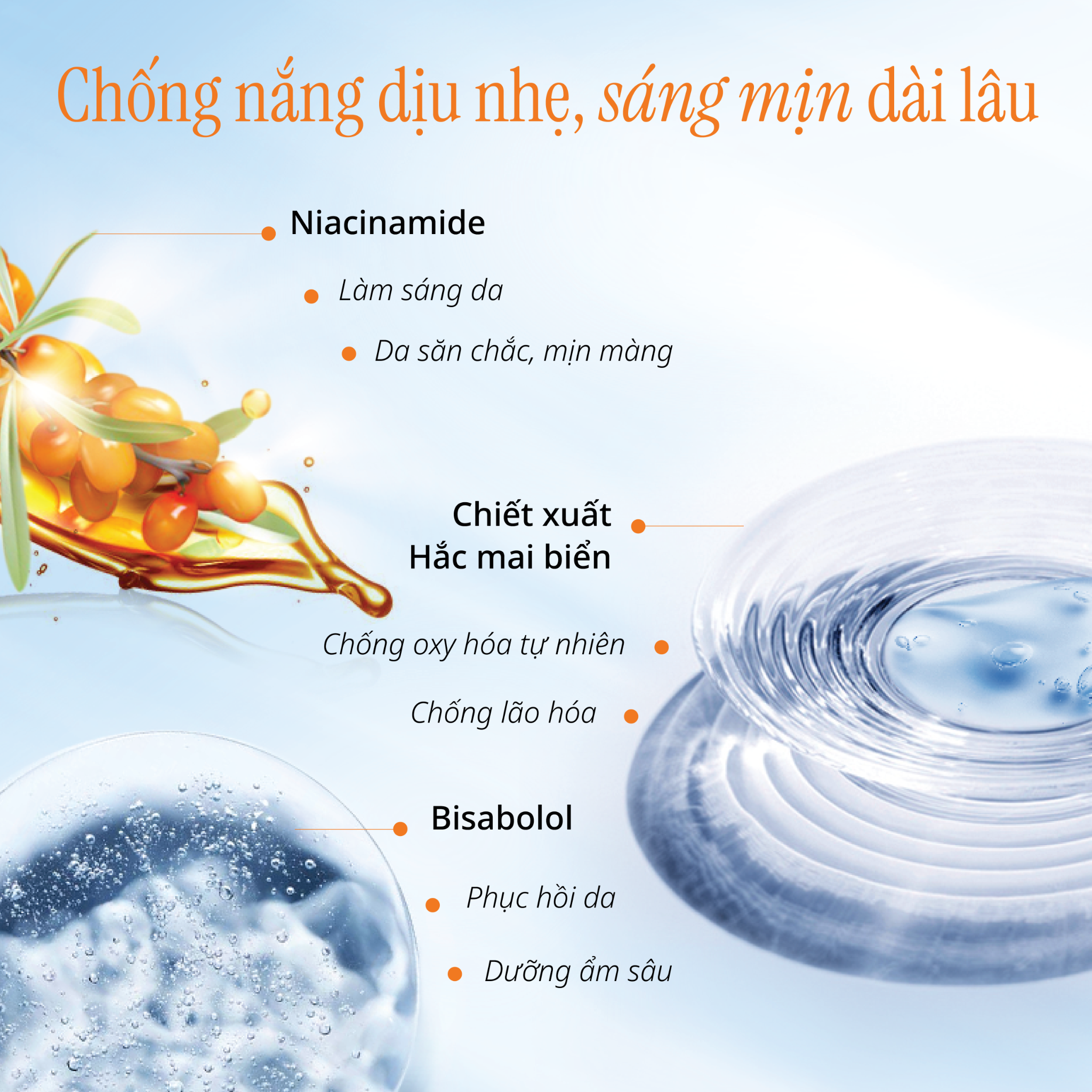 Sữa Chống Nắng Hỗ Trợ Dưỡng Trắng CHANDO Himalaya 40ml Chứa Niacinamide Hàng Chính Hãng