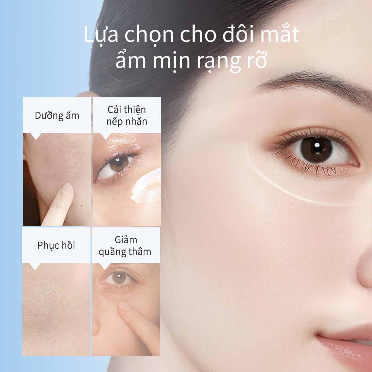 Kem Dưỡng Mắt Hỗ Trợ Cải Thiện Vùng Mắt Thâm Quầng CHANDO Himalaya 15g Chứa Niacinamide Hàng Chính Hãng