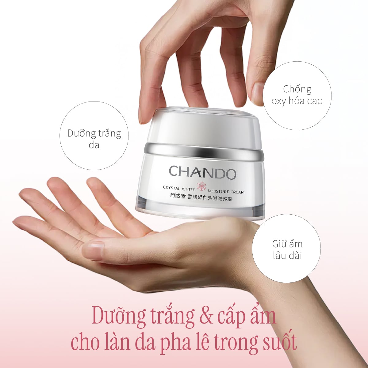 Kem Dưỡng Crystal White Hỗ Trợ Làm Sáng & Cải Thiện Sắc Diện Da CHANDO Himalaya 50g