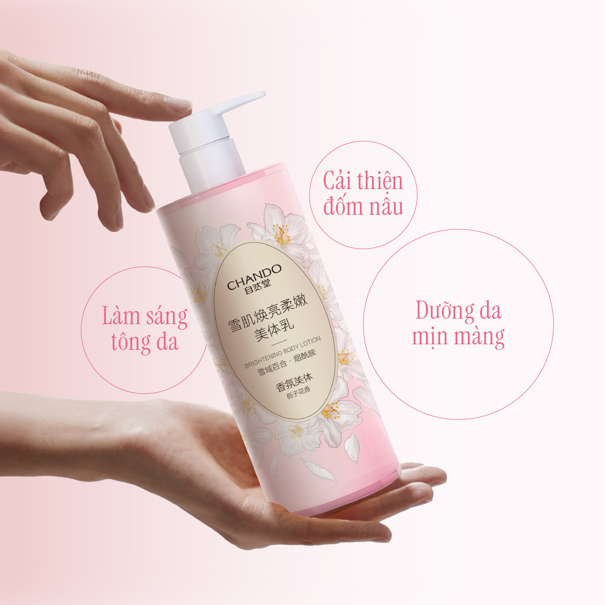 Sữa Dưỡng Thể Hỗ Trợ Dưỡng Trắng 600g CHANDO Himalaya Hàng Chính Hãng