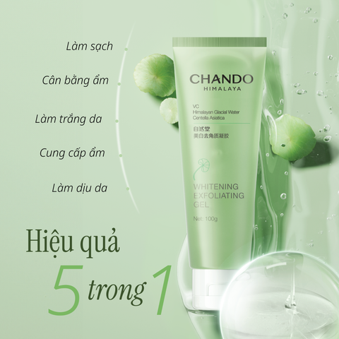 Gel Hỗ Trợ Làm Mịn Da & Làm Sạch Tế Bào Chết CHANDO Himalaya 100g Hàng Chính Hãng