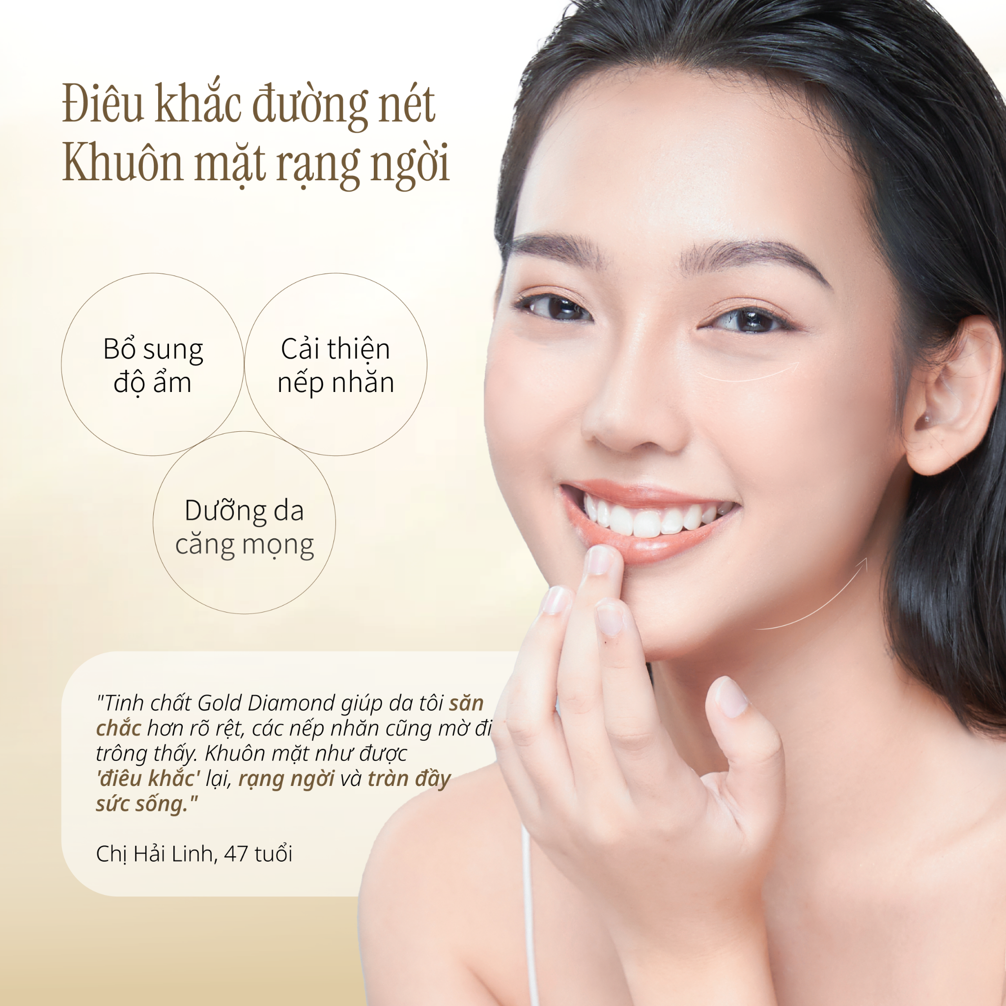 Tinh Chất Giúp Săn Chắc Da Khuôn Mặt Kim Cương Vàng CHANDO Himalaya 50ml Hàng Chính Hãng