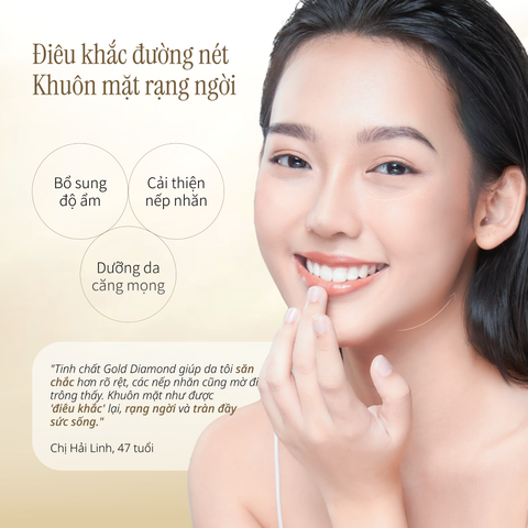 Tinh Chất Giúp Săn Chắc Da Khuôn Mặt Kim Cương Vàng CHANDO Himalaya 50ml Hàng Chính Hãng