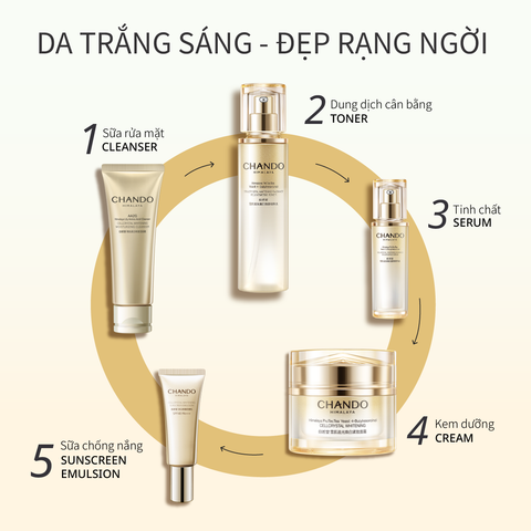 Sữa Chống Nắng Hỗ Trợ Dưỡng Trắng Trẻ Hoá Da Pha Lê CHANDO Himalaya 40ml Chứa Niacinamide Hàng Chính Hãng