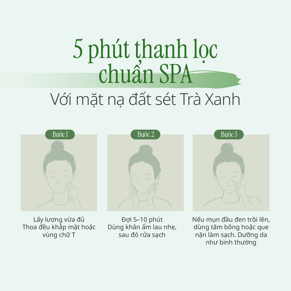 Mặt Nạ Đất Sét Trà Xanh Làm Sạch Sâu, Thông Thoáng Lỗ Chân Lông 100g CHANDO Himalaya Chính Hãng