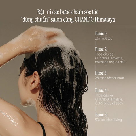 Dầu gội thảo mộc hỗ trợ ngừa rụng tóc 600g Chando Himalaya